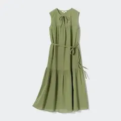 新品タグ付きUNIQLO ライトコットンワンピース　ノースリーブ　Sサイズ
