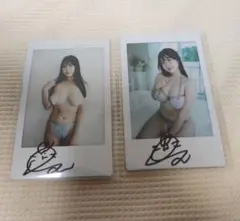 【サイン入り】白川愛梨 チェキ 2点 グラビア アイドル