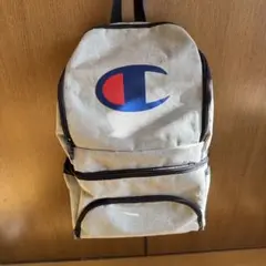 Champion バックパック グレー ロゴ入り