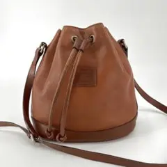 【人気】Burberry バーバリー 巾着 ノバチェック ショルダーバッグ 革
