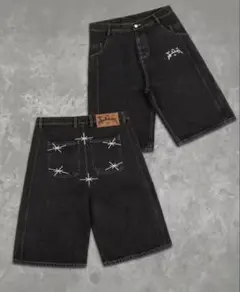 ショートバギーパンツ y2k ワイド