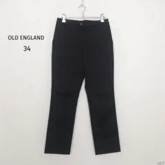 オールドイングランド|ストレートパンツ【34】ブラック 無地 シンプル フィット