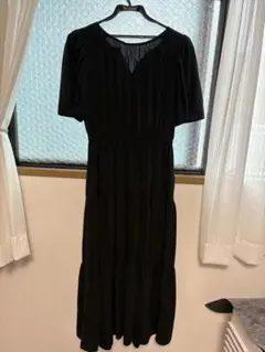 ブラック ティアードワンピース Mサイズ