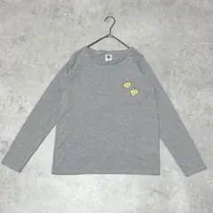 s3001 銀魂 長袖Tシャツ エリザベス 綿混 グレー M ワンポイント