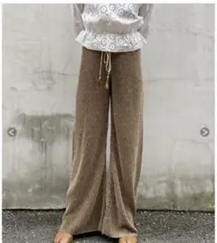 NOWOS ラメニットパンツ XSサイズ(M〜L)