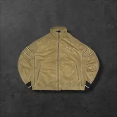 90s UMBRO古着ベロアトラックジャケットフルジップカーキブラウンDB76