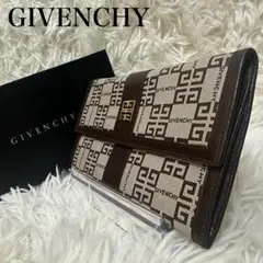 ✨️美品✨️ ジバンシー 箱付き 長財布 ロゴ 金具 PVC レザー ブラウン