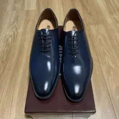 diritto ネイビー ビジネスシューズ 26.0cm 牛革　本革　箱付