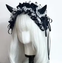 ロリータ 髪飾り 小悪魔 ヘッドドレス カチューシャ アクセサリー ゴスロリ