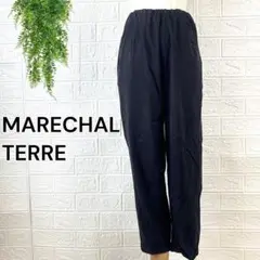 2542【MARECHAL TERRE】カジュアルパンツ イージー ブラック