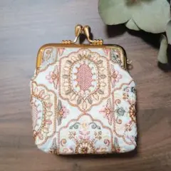 20 インド刺繍 がま口ポーチ リップポーチ