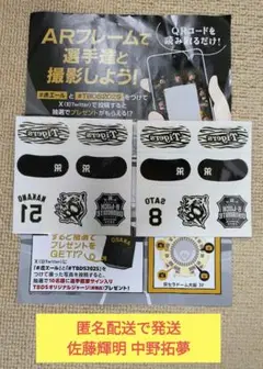 阪神タイガース 佐藤輝明 中野拓夢 Tigers B-luckアイブラックシール