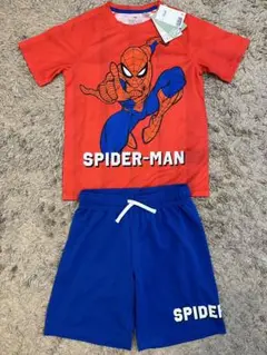 新品タグ付　H&M スパイダーマン 上下セット 半袖 135/140