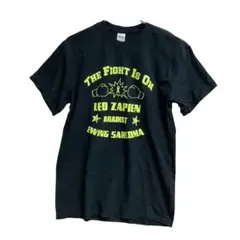 ギルダン メンズTシャツ 黒 M がん啓発 チャリティ 応援 蛍光【5003】
