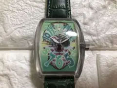 未使用品　フランク三浦　フランクミュラー　スカル パロディー　腕時計　グリーン