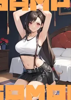 A4 ポスター　美少女　美女　ティファ　ファンアート　同人