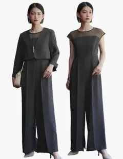 ルイ ルエ ブティック　パール ジャケット オールインワン