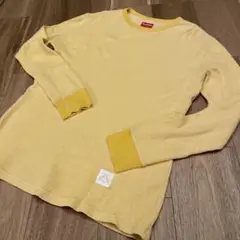 【希少】Supreme Waffle Crewneck イエロー S 12FW