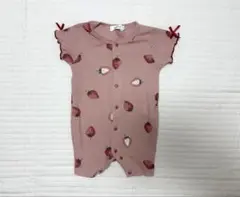 いちご柄半袖ロンパース 70cm