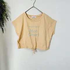 ✨良品✨dazzlin 【フリーサイズ】ベージュ クロップドTシャツ