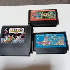 ファミコンソフト3本セット。壊れてると思って下さい。治せる方用。