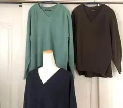 AMERICAN HOLIC アメリカンホリック Vネックセーター 濃ブラウンL