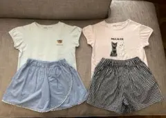 ユニクロ　西松屋　半袖Tシャツ　キュロット　スコート　ショートパンツ　130
