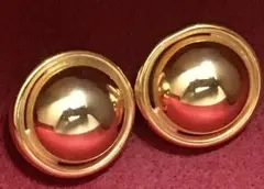 シャラパガーノ ヴィンテージアクセサリー イヤリング ドーム ラウンド 大ぶり