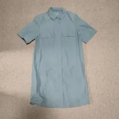 COS シャツワンピース 半袖 青緑 EUR 32