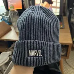 MARVEL ダークブルー ニット帽