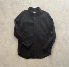 ユニクロ プレミアムリネンシャツ ブラック M UNIQLO