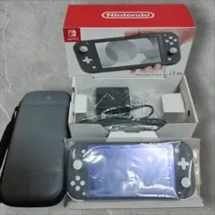 【美品】Nintendo Switch Lite グレー 本体 純正充電器