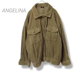 【アンジェリーナ 】ANGELINA コーデュロイジャケット ゆったり ベージュ