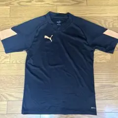 Puma サッカーシャツ M 黒/オレンジ