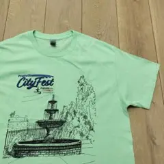 US古着Tシャツ Prattville City Fest ライトグリーン L