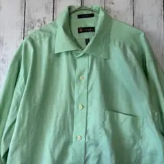 US古着 CHAPS チャップス 長袖シャツ XLサイズ ライトグリーン