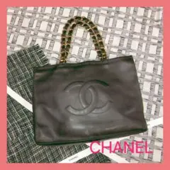 CHANEL デカココマーク チェーン トート ショルダーバッグ