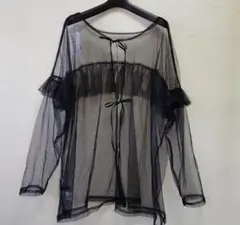 新品 RELACHE チュールフリルT トップス ブラウス しまむら Lサイズ
