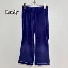 ●Ready ベロアイージーパンツ　ルームウェア（S）ストレッチ　パンジー