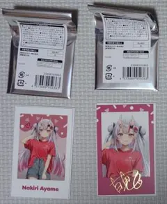 ホロライブ　百鬼あやめ　チェキ風カード　2枚　梅田　UMEDA
