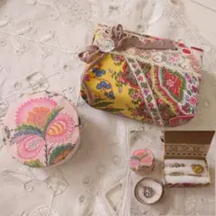 フランスアンティーク/カルトナージュ アクセサリーケース/プロバンス×お花