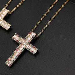 ☆新品☆ジルコニア ブロンズ銅 ネックレスゴールド