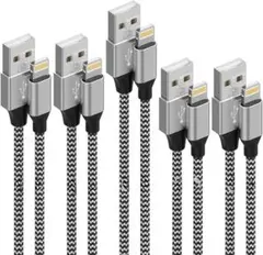 iPhone 充電ケーブル 【５本セット】ライトニングケーブル 超高耐久