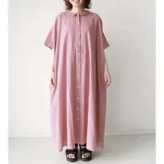 サマンサモスモス ギンガムチェック シャツワンピース