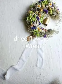 ✳natural✳スモークツリー三日月リース✳ナチュラルリースアンティークベル付