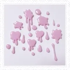 Bloody 飛沫 ピンクハート ネイルパーツ レジン 量産型 地雷系 サブカル