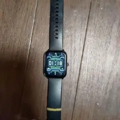 ブラック スマートウォッチ デジタル表示