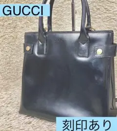 希少 GUCCI グッチ ハンドバッグ イタリア製 ブラック 黒