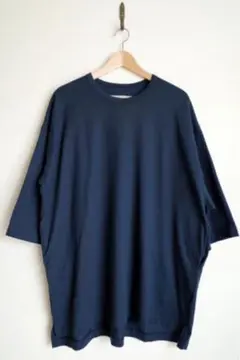 Dulcamara ドゥルカマラ　アシンメトリーミディアムスリーブT ネイビー