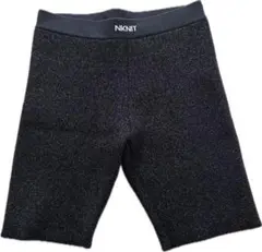 NKNIT ラメブラック　バイカーパンツ